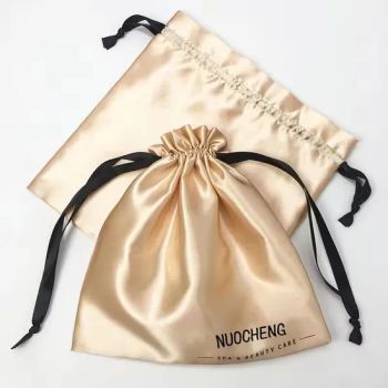 Cheap Polyester Satin Promotional Silk Hand Feel Christmas Drawstring Bags Ribbon Travel Shoe - Xiamen Taki Industry and Trade Co., Ltd. - China
