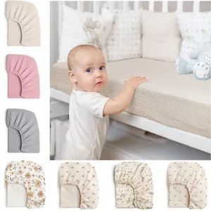 Top Manufacturer Cotton Fitted Bed Sheet for Baby Crib Soft Hypoallergenic Waterproof Crib Sheet Newborn Safe Sleep - Jiangxi USBETTAS Maternal and Child Products Co., Ltd - China