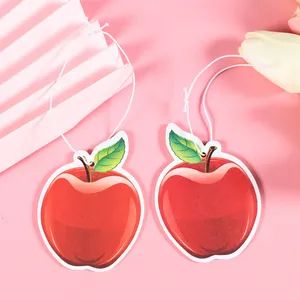 Apple Shape with Apple Scented Cotton Paper Material Car Air Freshener Car Air Freshener Hanging for Promotion - Xiamen Haoxingjia Elastic Fabric Co., Ltd. - China