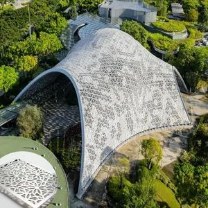 External Building Curved Aluminum Carved Cladding Carved Curtain Wall Aluminum Facade Panels - Foshan Zhuzao Building Materials Co., Ltd. - China