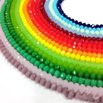 Jade Material Cheap Rondelle Crystal Beads Wholesale/Faceted Crystal Rondelle Glass Beads - Ningbo General Union Co., Ltd. - China
