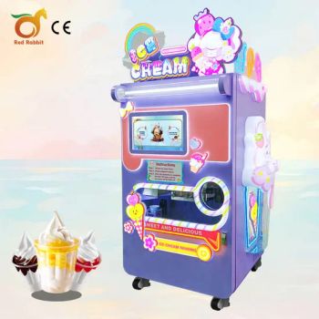 Soft Serve Snow Ice Cream Maker Robot Yogurt-Based Hard Ice Cream Vending Machine Automatic - Guangzhou Red Rabbit Intelligent Equipment Co., Ltd. - China