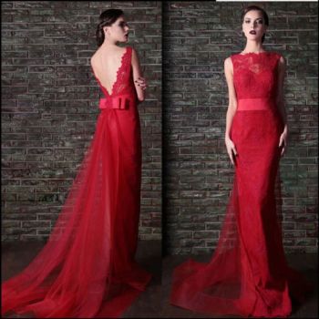 Red Lace Mother of The Bride Dress Wine Bridesmaids Party Evening Dresses B49 - Suzhou Leader Apparel Co., Ltd. - China
