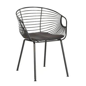 Metal Dining Chairs Black Wire Backrest Rotary Fixed Origin China Condition New Material Metal Folded Unfolded Model NO. - TAIAN TOPPOUND INTERNATIONAL TRADING CO., LTD. - China