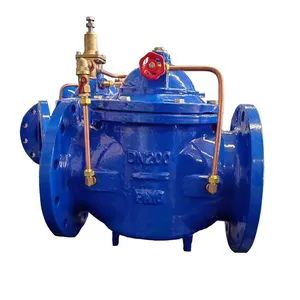 Water-Control-Valve-Ductile-Iron-Flange Self-Operated Pn10-16 DN50-300 1Y 100% Test Blue - TIANYI SUNS PIPE & FITTINGS CO., LTD. - China