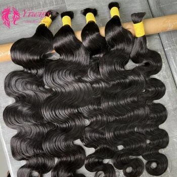Manufacture Price Unprocessed Brazilian Remy Natural 100 Human Hair Extension Body Wave Braiding Human Hair Bulk - Guangzhou Yimei Hair Products Co., Ltd. - China