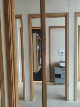 WPC Brown Wooden Door Frame Color Brown Type Indoor Material WPC Style Hexagonical Open Style Sliding Brand Vidhitsu - Vidhitsu Concepts - India