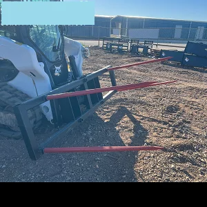 2026 Jenkins Iron & Steel 8′ Dual Round Bale Spear Skidsteer Attachment - senesie mfg llc - United States