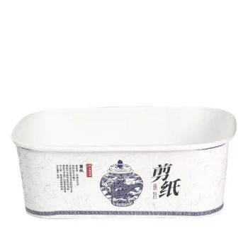 Rectangular Paper Bowl White Costom Logo Kraft Paper Bowl with Paper Lid - Lt Packaging Co., Ltd. - China