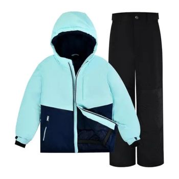 Children Two-Piece Winter Outdoor Hiking Ski Snow Warm Wear Clothing Softshell Suit - Jinzhou City Hejin Clothing Co., Ltd. - China