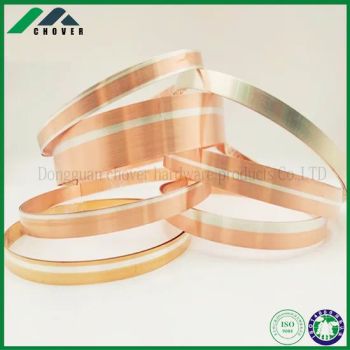 Silver Clading Copper Inlay Onlay Overlay Bimetal Strip for Wall Switch Electrical Contact Components Stamping Metal Belt Electronic Component - Dongguan Chover Hardware Products Co., Ltd. - China