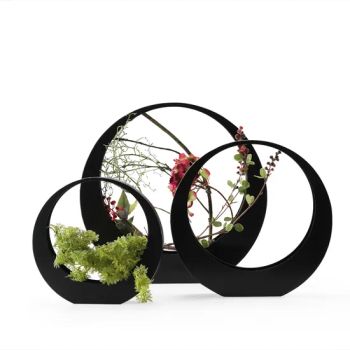 Living Room Flower Arrangement Dried Flower Vase for Sale MOQ 1 Age Modern Size Medium Color Black Pattern Blank Trademark - FVB Hardware Co., Ltd. - China