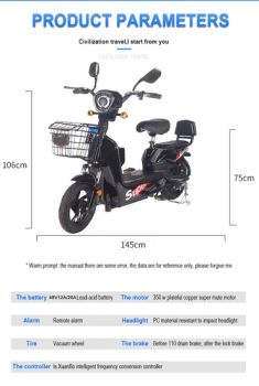 Affordable Two-Wheel Adult Fat Tyre Electric Bike 350W 48V Electric Bike City Bike Electric Scooter - Xingtai Necosx Bicycle Company Limited - China