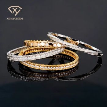 Wholesale High Quality Ladies Luxury Jewelry Sterling Silver 925 Gra Vvs Diamond Mossanite Moissanite Bracelet Bangles for Women - Guangxi Wuzhou Xingyuegems Co., Ltd - China