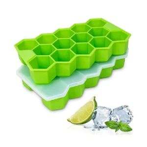 Silicone Ice Cube Trays with Lids MI17488 12x12x4cm Food Safe Honeycomb 120g - Ningbo Easyget Co., Ltd. - China