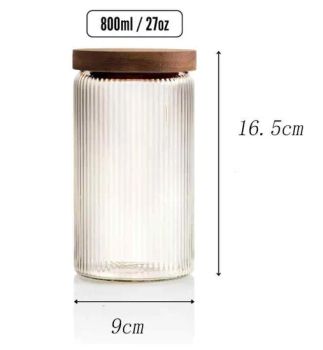 Clear Glass Kitchen Canister Set for Tea, Coffee, Sugar Sets 1-3PCS Shape Round Origin China Folded Unfolded Style - Tianjin Jiaming Technology Co., Ltd. - China