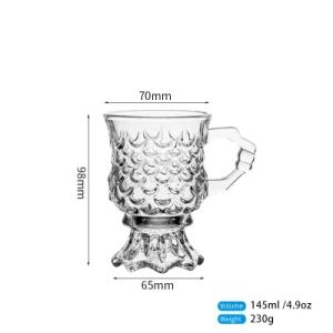 Professional Manufacturer 190ml 6 4oz Lowball Mini Royal Saucer Glass Coffee Tea Cup Sets - XIAMEN SHUNSTONE HOMEWARE CO., LTD. - China