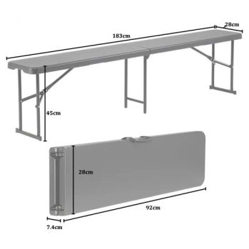 180cm Portable Long Outside Recycled Plastic Picnic Park Benches - Hangzhou Cheers Technology Co., Limited - China