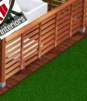 Panel Wooden Staircase Railings, For Home Color All Design Panel Material Wood Thickness 20mm Position Balcony Customizability - N.K Interior - India