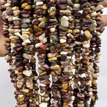 Natural Loose Jewelry Tumbled Stone Mookaite Jasper Silver Obsidian Gemstone Chip Beads - Haifeng Alaric Inc - China