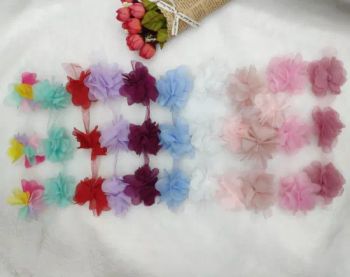 Fashion Chiffon Artificial Flower Lace Trimming Accessories Type Flower MOQ 100yards Origin China Model NO. FL010 Usage - Marigold Garment Accessories Co., Ltd. - China