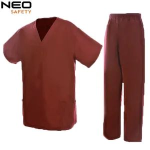 High Quality V Neck Elastic Custom Logo Unisex Hospital Uniforms Scrubs Medical Nurse Uniform Scrubs Uniforms Sets - Kinglong Protective Products (Hubei) Co., Ltd. - China