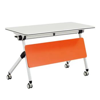 Stackable Standing Movable Foldable Folding Laptop Computer Study Work Hardware Office Table Training Desk - Guangzhou Via Furniture Co., Ltd. - China