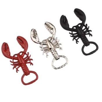 Metal Creative Lobster Bottle Opener Metal Alloy Keychain Beer Bottle Openers - Ningbo Qucheng Commodity Co., Ltd. - China