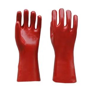 Red Chemical Resistant Waterproof PVC Safety Industrial Gloves for Heavy Duty Use - Zhengzhou Yuexiu Industrial Co., Ltd - China