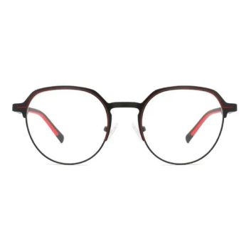 Vm-5012 Stylish Round & Octagonal Glasses-Black Frame with Red Accents, Two-Tone Design - Shenzhen Urfeng Industrial Co., Ltd. - China