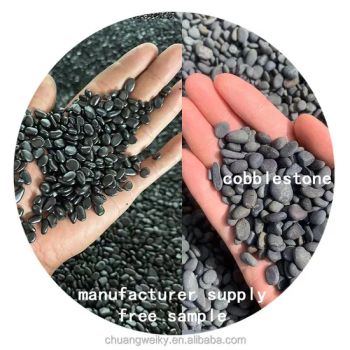 Natural Granite Garden Cobbles Gravel Stone Pavers Cobble Black Pebble Stone Landscaping - Lingshou Chuangwei Mineral Products Processing Factory - China