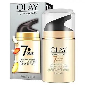 Olay Total Effects Anti-Aging Face Moisturizer with Touch of Foundation – Multi-Benefit Hydrating Cream for Smoother, Brighter, and Even-Toned Skin, 1.7 Fl Oz - Nedvixs Company Limited - Kenya
