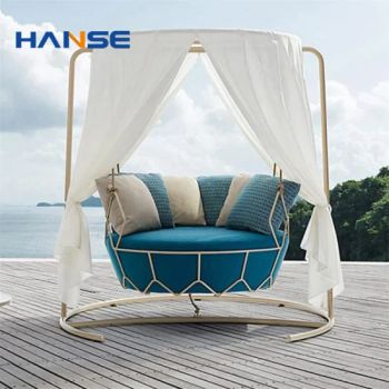 Cheap Round Balcony Garden Swing Chair Outdoor Furniture Patio Swings Hanging Rattan Chair - Foshan Hanse Industrial Co., Ltd. - China