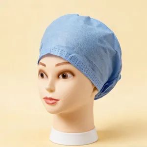 Disposable Non Woven Nurse Caps Blue Medical Cap Doctor Hairnet Medical Head Cover - Hubei Ruichen Protective Products Co., Ltd - China
