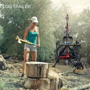 Agricultural Heavy Duty Timber Trailer ATV Forest Tractor 3-Point Hitch Hydraulic Log Crane with CE Certification - Bossworth Industrial Group Limited - China