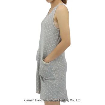 Women's Sleeveless Nightgowns with Pockets Soft Cotton Pajama Dress - Xiamen Haotianshengyu Trading Co., Ltd. - China
