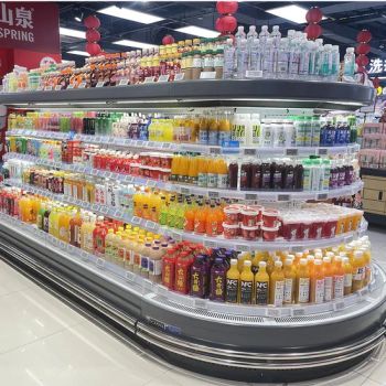 Supermarket Semi Multideck Cabinet Refrigerated Display Showcase Fridge Freezers Refrigerator - Shandong Xiaoya Refrigeration Co., Ltd. - China