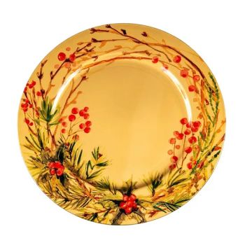 Fade Resistant Transfer Printing Process Disposable Plastic PP Material Wedding Charger Plate - Minhou Forao Arts & Crafts Co., Ltd. - China