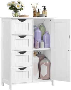 Bathroom Categorised Storage Cabinet with Drawers, Adjustable Shelf and Plastic Stopper - Weifang Fine Life Household Products Co., Ltd - China