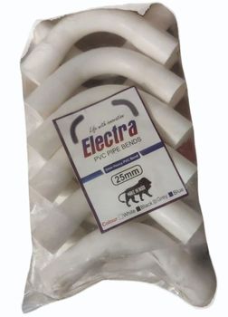 45 Degree 25mm Electra PVC Pipe Bends Color White Brand Electra Inner Diameter 25mm Connection Type Female Usage/Application Pipe - Maauli Enterprises - India