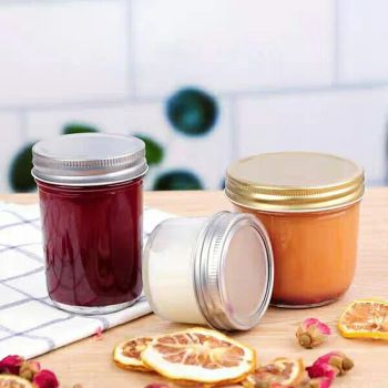 Food Grade Glass Packaging Jars Wide Mouth Jam Strawberry Jam Caviare Honey Chili Sauce Mason Jar with Lid - Xuzhou Honghua Glass Technology Co., Ltd. - China