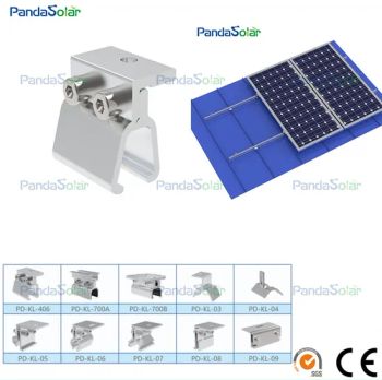 Pandasolar OEM Metal Roof Standing Seam Clips for Solar Panel Roof Mounting - XIAMEN PANDA SOLAR TECHNOLOGY CO.,LTD. - China