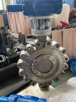 DMS EN593 Butterfly Valve Wafer Type full lugged Triple Eccentric Carbon Steel  Stainless Steel gear operated Mariposa V - wenzhou domos fluid equipment co.,ltd - China