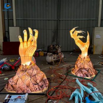 Silk Lantern Halloween Decoration Witch s Hand Lantern Costomized Festival Lantern - Sichuan Genial Technology Co., Ltd. - China