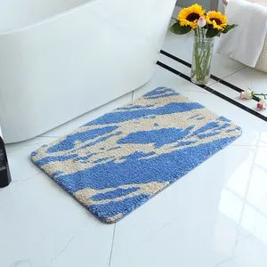 Tufted Carpet Mats Bath Rug Shower Floor Washable Anti Skid Polyester Bathroom Mats - Shanxi Solid Industrial Co., Ltd. - China