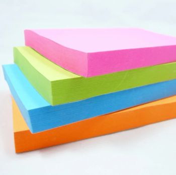 Wholesale Neon Colored Custom Sticky Notes Memo Pad (9705) GSM 75-80 Brand DHA OEM Welcome Trademark DHA Package Oppbag Customized - Jiangsu Dehuang Stationery Co., Ltd. - China