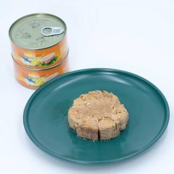 140g Canned Tuna Fish Halal Certified Mackerel Skipjack Seafood Preserved in Salt Water with Oil Direct From Body - Thai Agri Company - Thailand