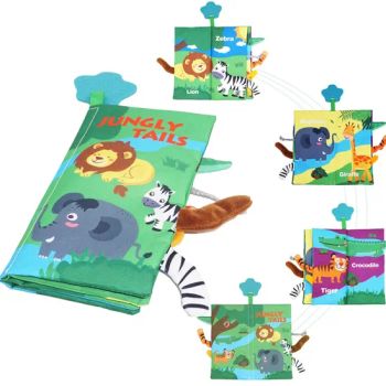 3D Baby Soft Cloth Book Baby Teether Toy Early Educational Learning Toys Cute Kids Toy Books Cloth with Tail Infant Soft Book - Shantou Tombo Toys Co., Ltd. - China