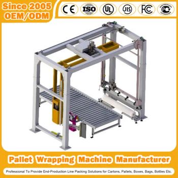 Turntable Stretch Automatic Carton Box Wooden Goods Warehouse Pallet Stretch Film Pallet Wrapper Inline Rotary Arm Wrapping Machine Manufacturer - Elite Machinery Group Co., Ltd - China