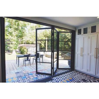 Accordion Outdoor Sliding Plastic Doors Shower Kitchen Folding Screen Door Aluminum Bifold Door - Guangzhou Topbright Building Materials Co.,Ltd - China